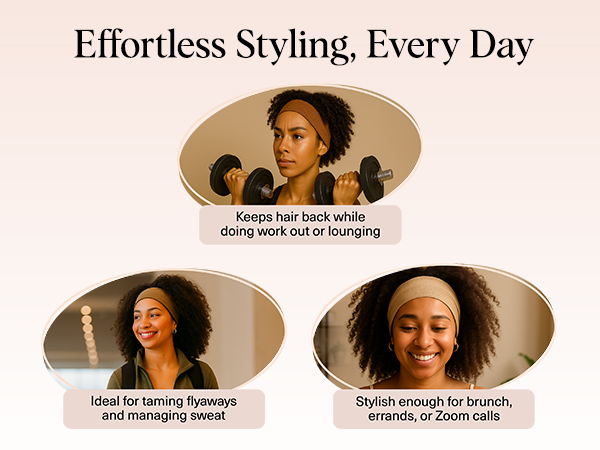 Kitsch Wide Headbands for Women for Workout, Yoga, Gym,Running, Exercise Stretchy Head Bands Sedona