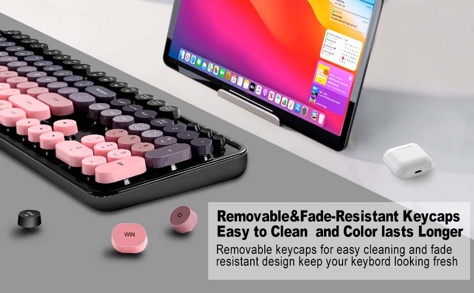 wireless keyboard and mouse pink 