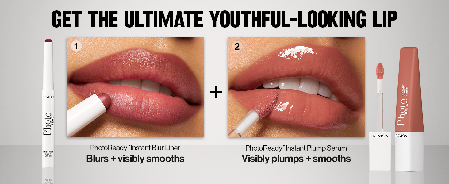 Photoready instant blur liner + plump serum gloss