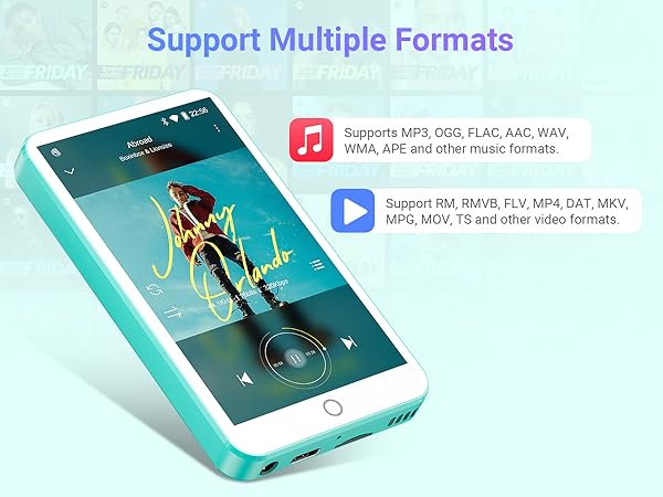 MP3 Player with Bluetooth and WiFi