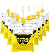 Outdoor Fly Traps for Patio, 8 Pack Pre-Baited Big Fly Bags Outdoor Disposable, Hanging Fly Catch...
