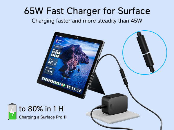 65W Fast Charger for Surface