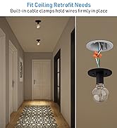 LEONLITE One Gang Old Work Round Electrical Outlet Box, 18 Cubic Inch Device Box, PPO Electrical ...