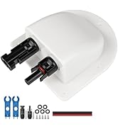 Pjerjzn Solar Cable Entry Gland with 10Awg Solar Cable and Solar Connector UV Resistance Dual Cab...