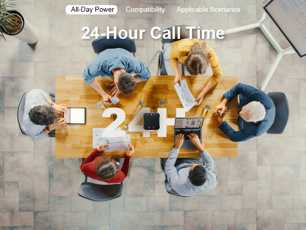 24-Hour Battery—Meetings Non-Stop.