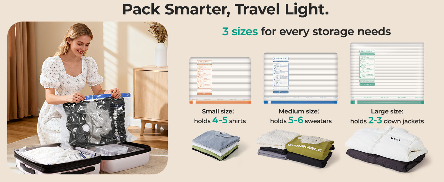 travel vacuum bags with pump