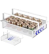 ENONCI Under Shelf Mesh Drawer, No Drilling Under Cabinet Organizer, Sliding Design, Metal Wire M...