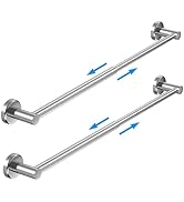 HUFEEOH 2 Piece Adjustable Towel Bar, 11.92 to 23 Inch Hand Towel Bar for Bathroom Accessories, S...