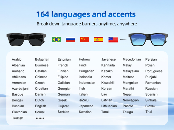 Ai Smart Translation Glasses for Men and Women with Chat GPT Bluetooth Glasses Music Playback