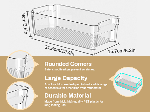 fridge organizer bins