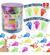 52 pcs Sticky Hands, Party Favors for Kids 4-8 8-12 Goodie Bag Stuffers Treasure Box Prizes Mini ...
