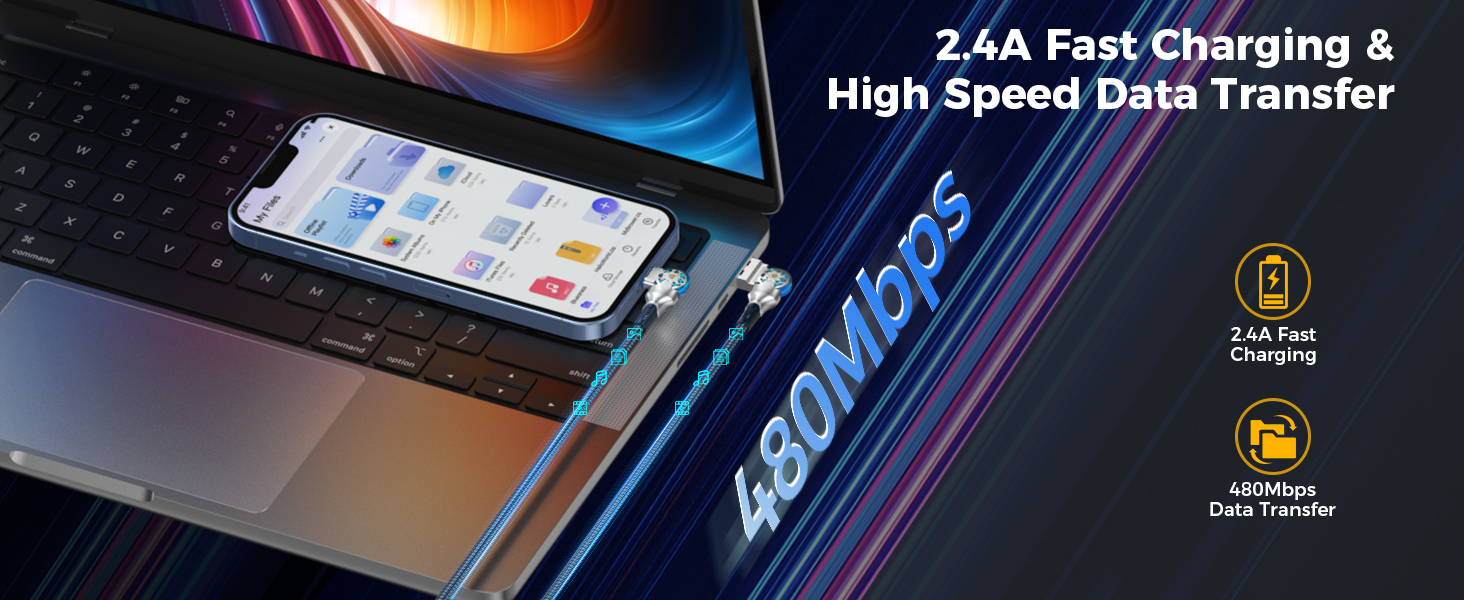 swivel iphone charger cable