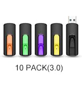 KOOTION 10 Pack 32GB USB 3.0 Flash Drives Retractable Thumb Drives Bulk USB 3.0 Jump Drive Memory...