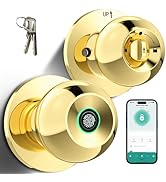Fingerprint Door Lock, Smart Fingerprint Door Knob with Lock, Biometric Door knob with App Contro...