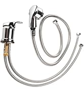 Salon Shampoo Bowl Faucet and Sprayer Kit Ceramic Valve Sealing Hot Cold Shampoo Bed Faucet Spray...