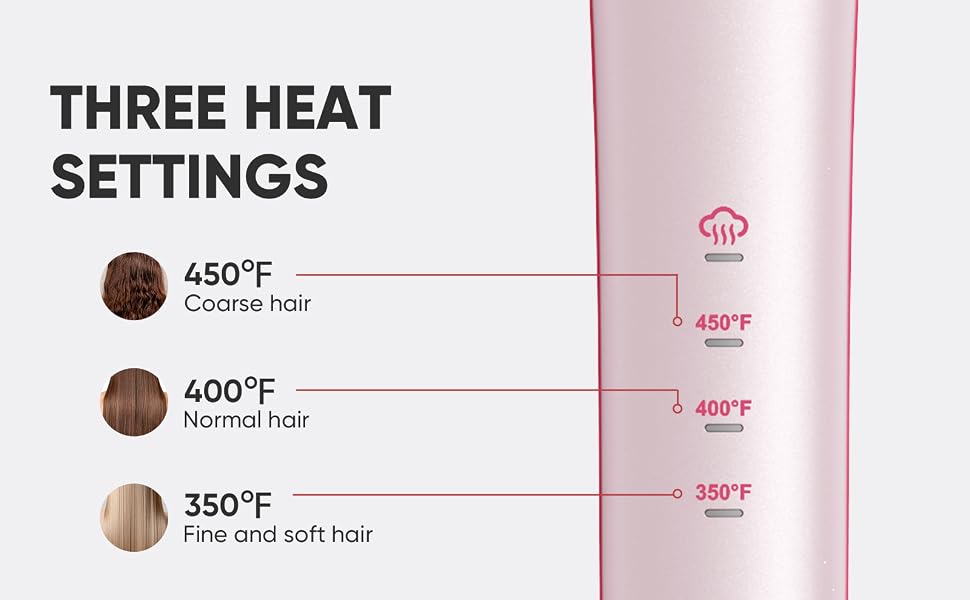THREE HEAT SETTINGS