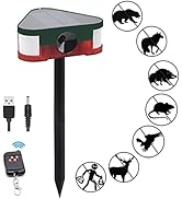 HULPPRE Solar Outdoor Motion Sensor Alarm Upgraded 360° Motion Detector &amp; 3x129db Super Loud Sire...