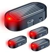 ELECTOP Car Solar Power Simulated Dummy Alarm, Anti-Theft LED Flashing Security Light Fake Car Al...