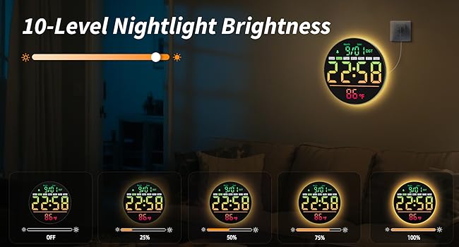 led digital wall clock