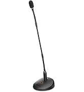 BOYA Desktop Gooseneck Condenser Microphone 18" Podium Microphones with Base LED Indicator XLR Mi...