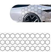 Foelony 30 PCS Car Side Door Grid Stickers, 3.31" x 3.94" Car Body Honeycomb Graphics DIY Decor D...