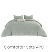 BOURINA Queen Comforter Sets-Aqua 4 Pieces Pre-Washed Fabric Soft Warm Bedding Comforter Set with...