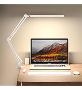 Upgrade Swing Arm LED Desk Lamp with Clamp, 80 LED Beads, 5 Color Modes &amp; 11 Brightness Levels, 3...
