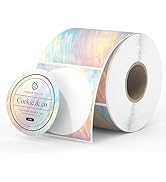 MUNBYN 2 Inch Round Shell Texture Thermal Labels, Waterproof Circle Stickers for Small Business, ...