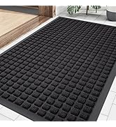 Smiry Front Door Mat Outside Entrance, Heavy Duty Natural Rubber Doormat, Non Slip, Trap Dirt and...