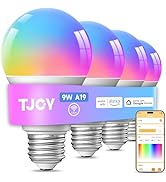 TJOY 4 Pack Smart Light Bulbs, Bluetooth WiFi Led Bulb Work with Alexa &amp;Google Assistant, RGB Col...