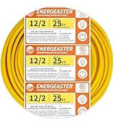 energeaster Solid Indoor 12/2 W/G NMB Cable 100ft Coil,Electrical Wire 12 Gauge Wire 2 Conductors...