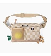 Cleverpup Dog Walk &amp; Train Sling Bag - Treat Pouch with Poop Bag Dispenser, Toy Holder, Squeaker,...