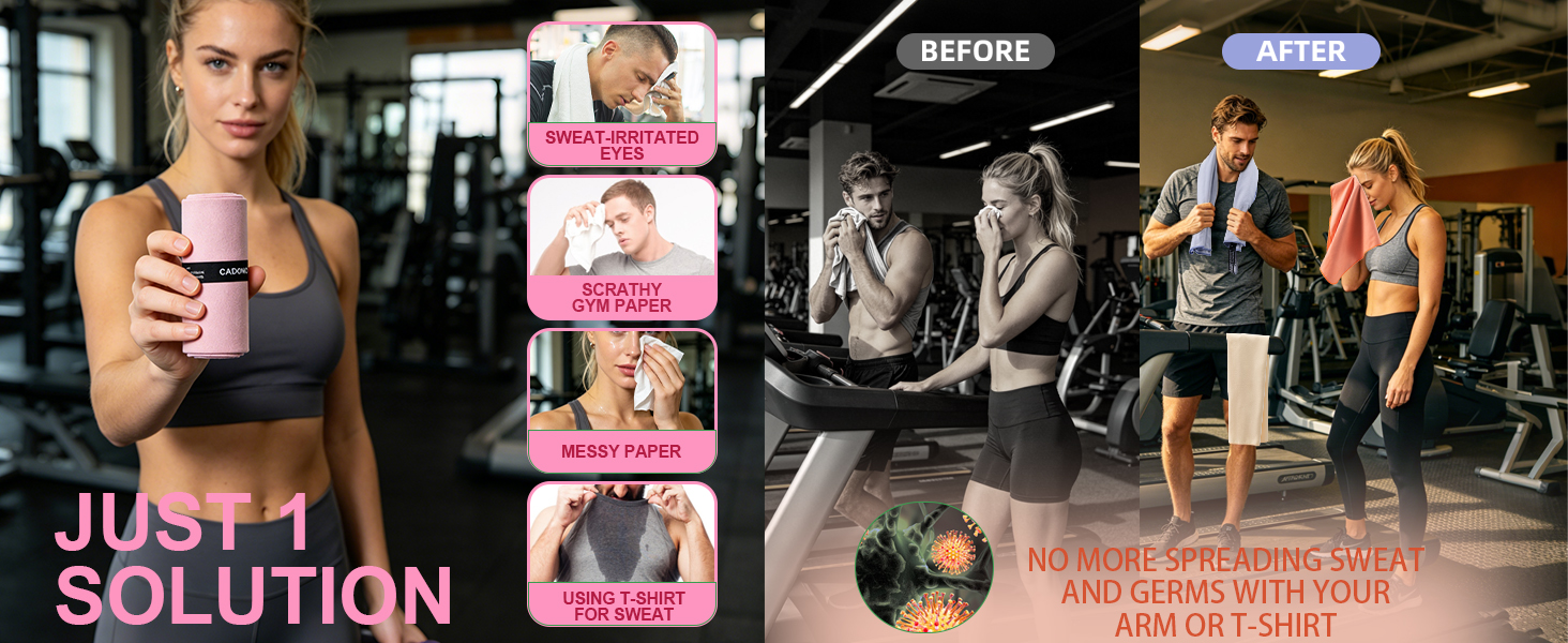 Gym Towel for Hot Yoga, Tennis, Working Out, Camping