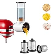 Slicer Shredder Attachment for KitchenAid Stand Mixer, Cheese Grater Attachment for KitchenAid St...