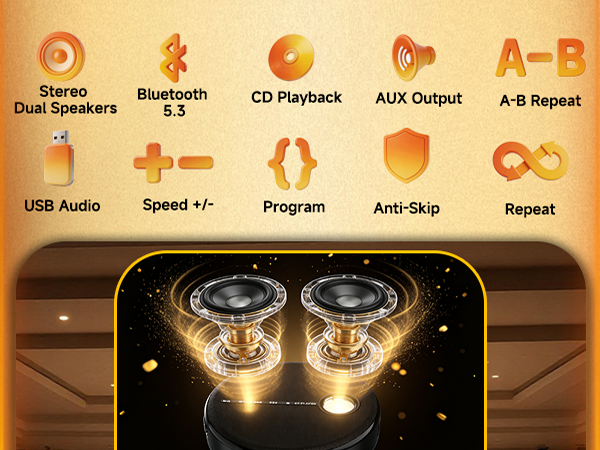 cd player portable for home with bluetooth speaker car walkman music small kpop kids battery mini