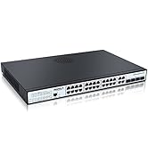 SODOLA 28 Port PoE Gigabit Managed Switch 400W | 24 GE PoE Port, 4 GE Uplink&amp; 4 Combo SFP, L2+ Sm...