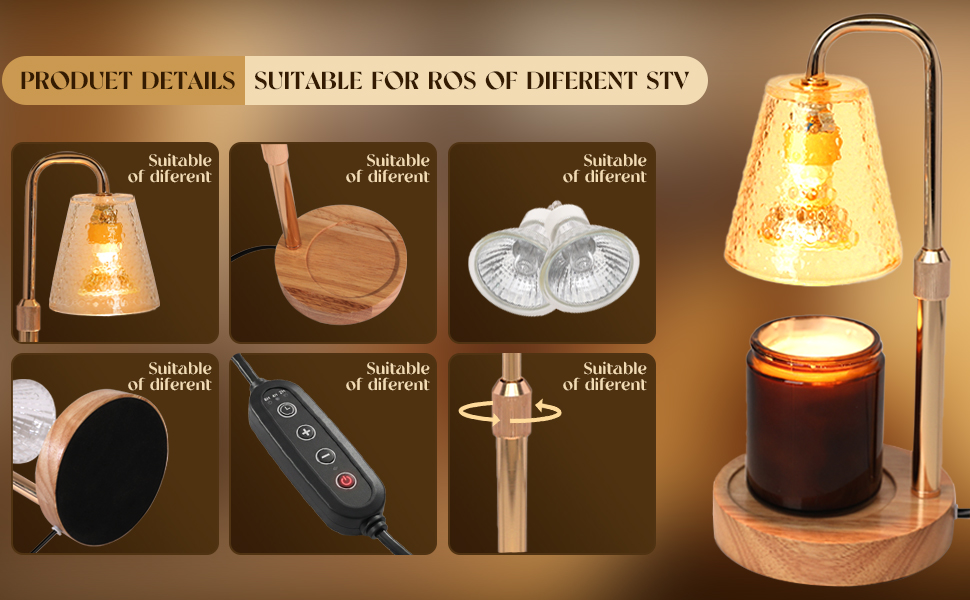 rustic candle warmer lamp