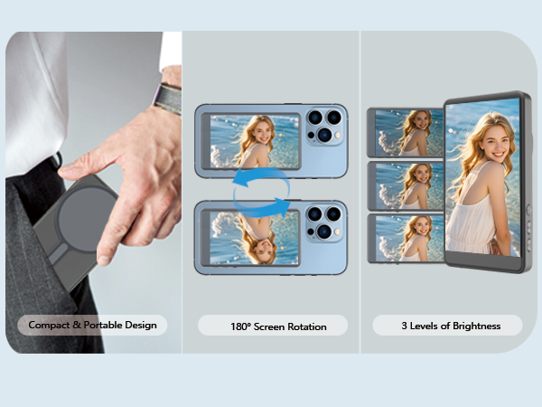 phone vlog selfie monitor screen