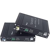 1080P HDMI KVM Fiber Extender Video Resolution Up to 2K@60Hz HDMI to Fiber Converter Transmission...