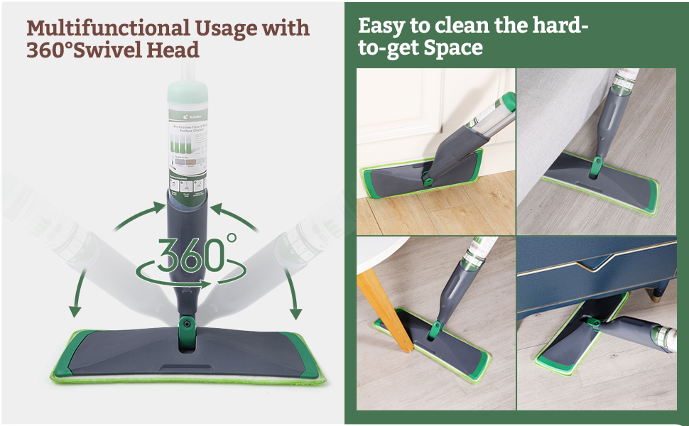 Spray Mop Set with 40ml bio-enzyme cleaner concentrate