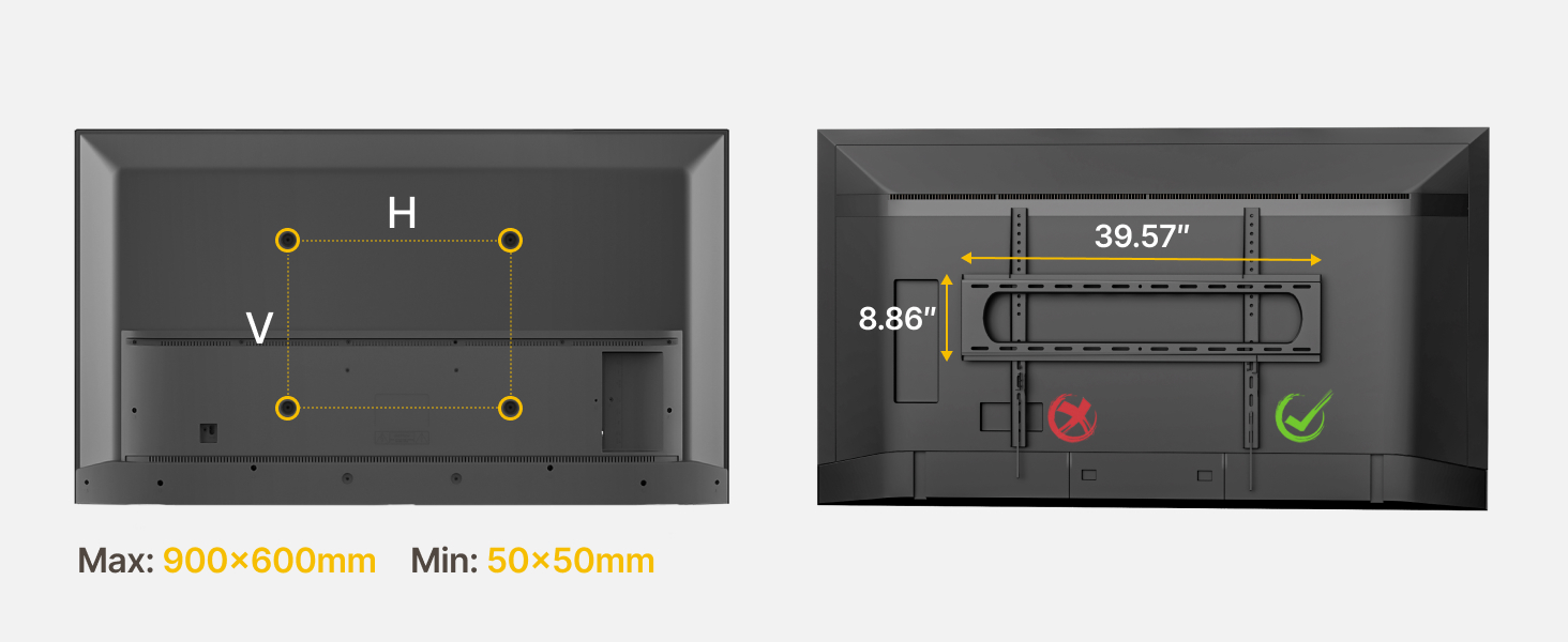 heavy duty fixed tv wall mount 100inch