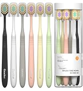 Geacker Extra Soft Toothbrush for Adults with Wide Head – Ultra Soft Nano Bristles, Gentle Manual...