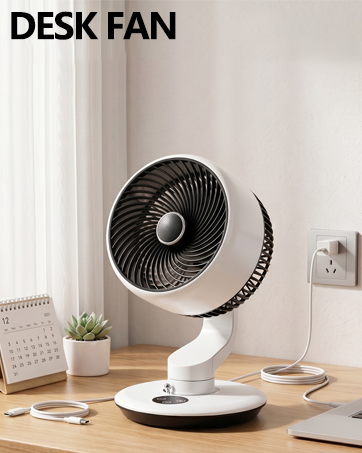 desk fan white