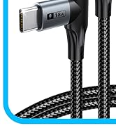SUNGUY Right Angle USB C Cable, [2-Pack, 1FT] Short 90 Degree USB-A to USB-C Fast Charging Data S...
