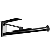 Upgraded Kitchen Paper Towel Holder - One-Hand Tear Under Cabinet Stick-on Towel Rack for Hanging...