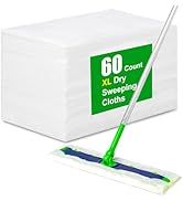 ?60 Pack Dry Sweeping Cloths for Swiffer Sweeper XL Replacement - Dust-Absorbing Disposable Pads,...