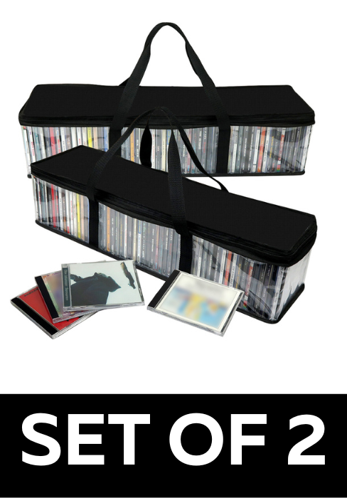 Evelots set of 2 Clear Plastic CD Storage Bags