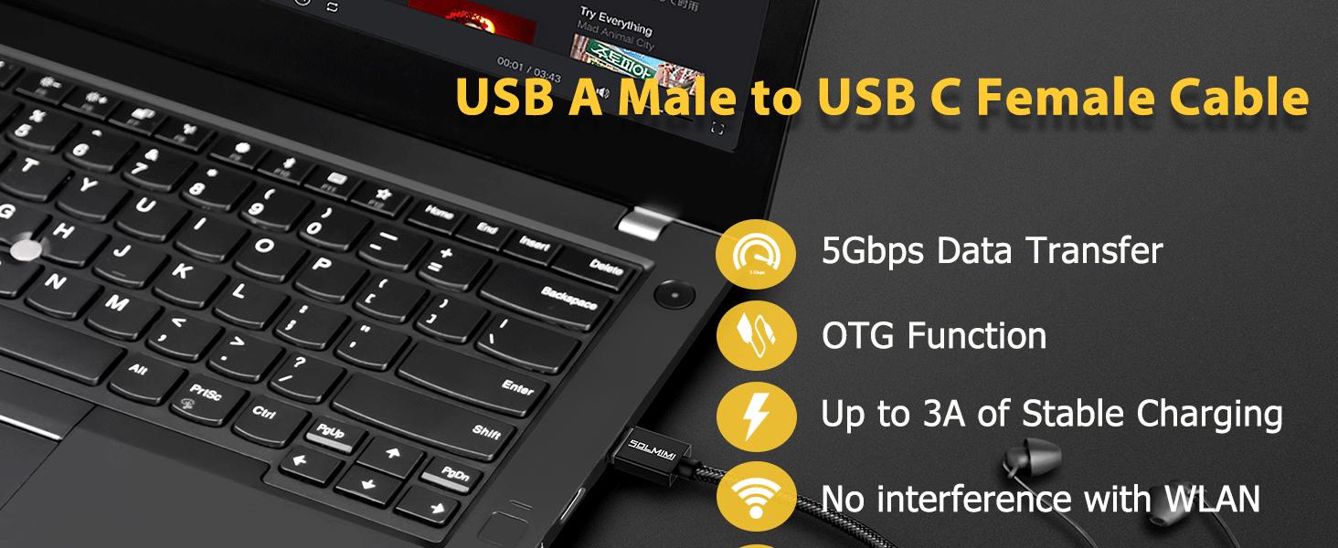 usb c female to usb male adapter usb c female to usb male cable
