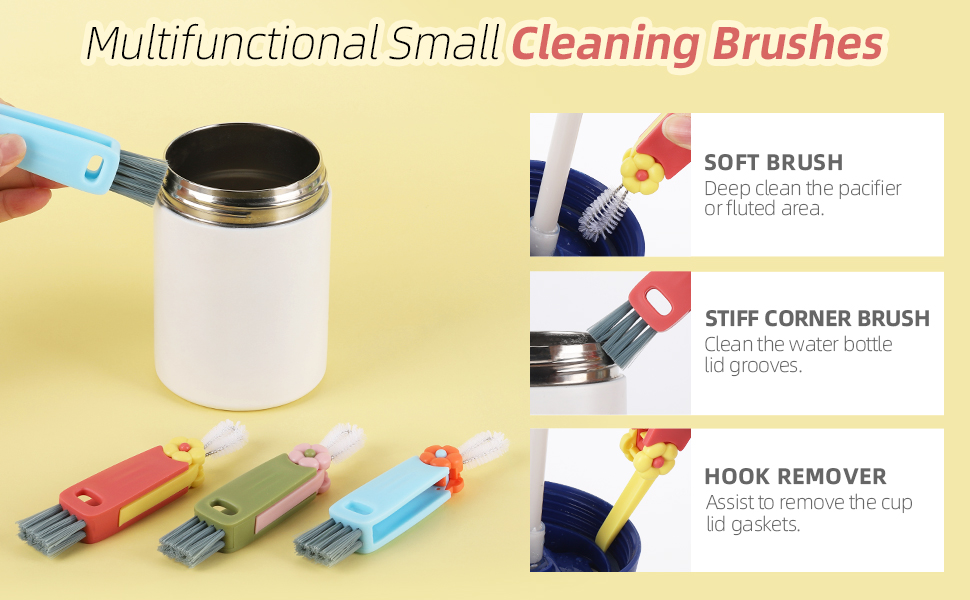3 in 1 cup lid cleaning brush