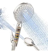 SR SUN RISE Filtered Shower Head with Handheld, High Pressure 9 Spray Mode Brushed Nickel Showerh...